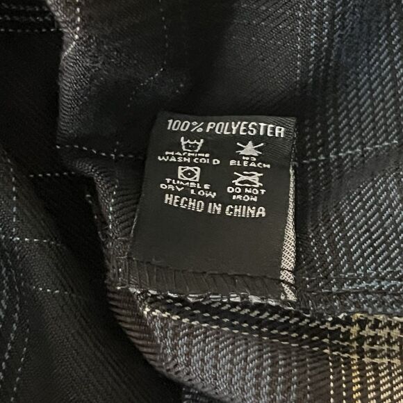 Dixxon Women’s Fit For An Autopsy Flannel Button Up Shirt Blue Brown Gray Medium - Picture 6 of 8